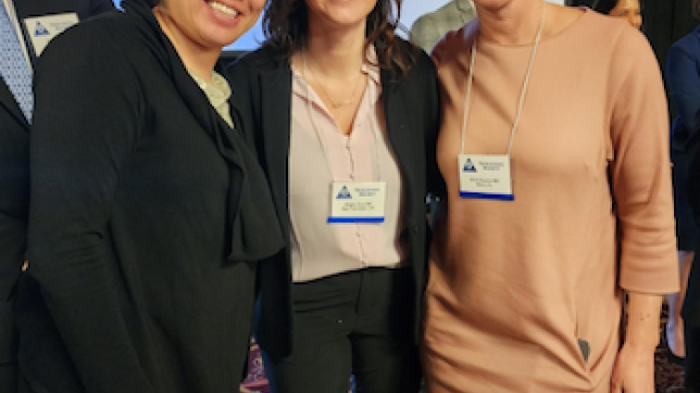 Megan Durr, MD (center), was inducted as a Fellow of the Triological Society.