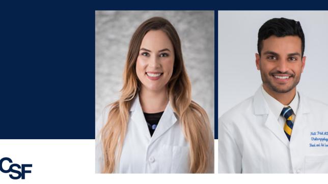OHNS Chief Residents Earn UCSF Health Exceptional Physician Award