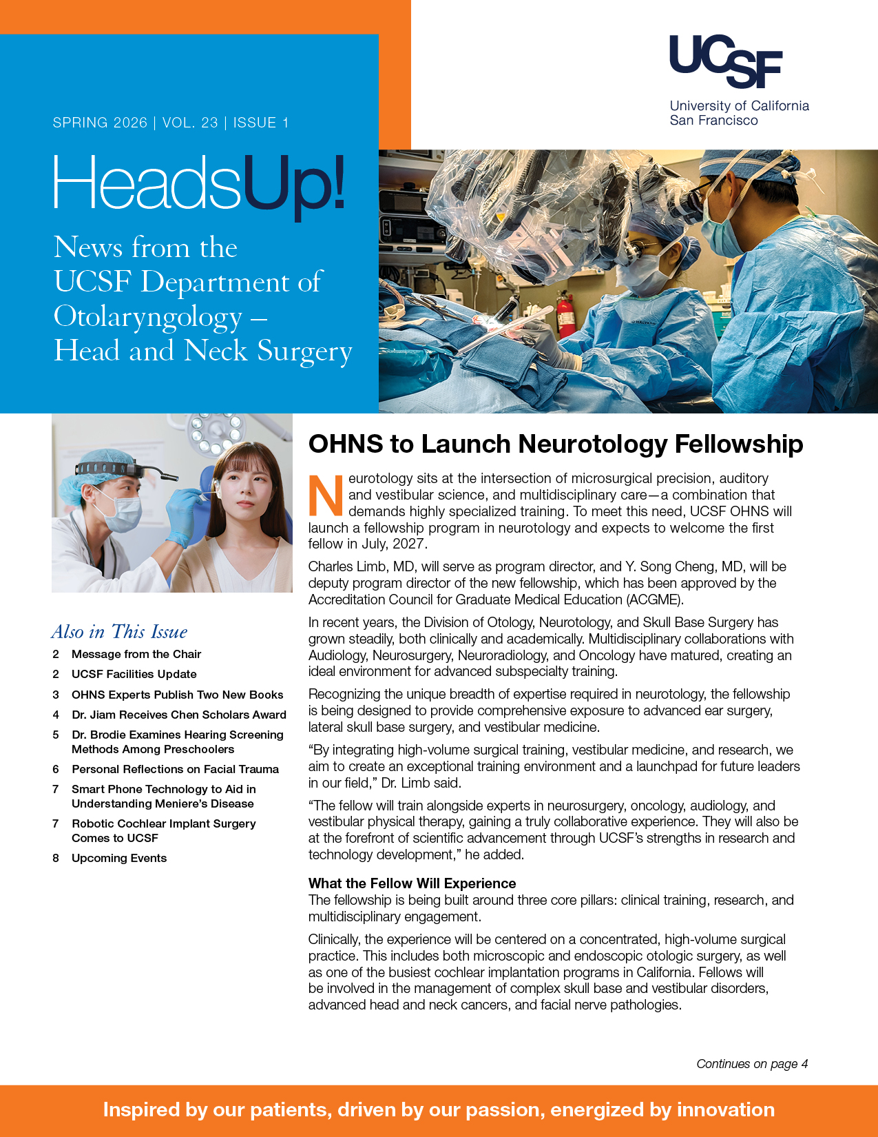 Spring 2026 HeadsUp Newsletter Image of Cover