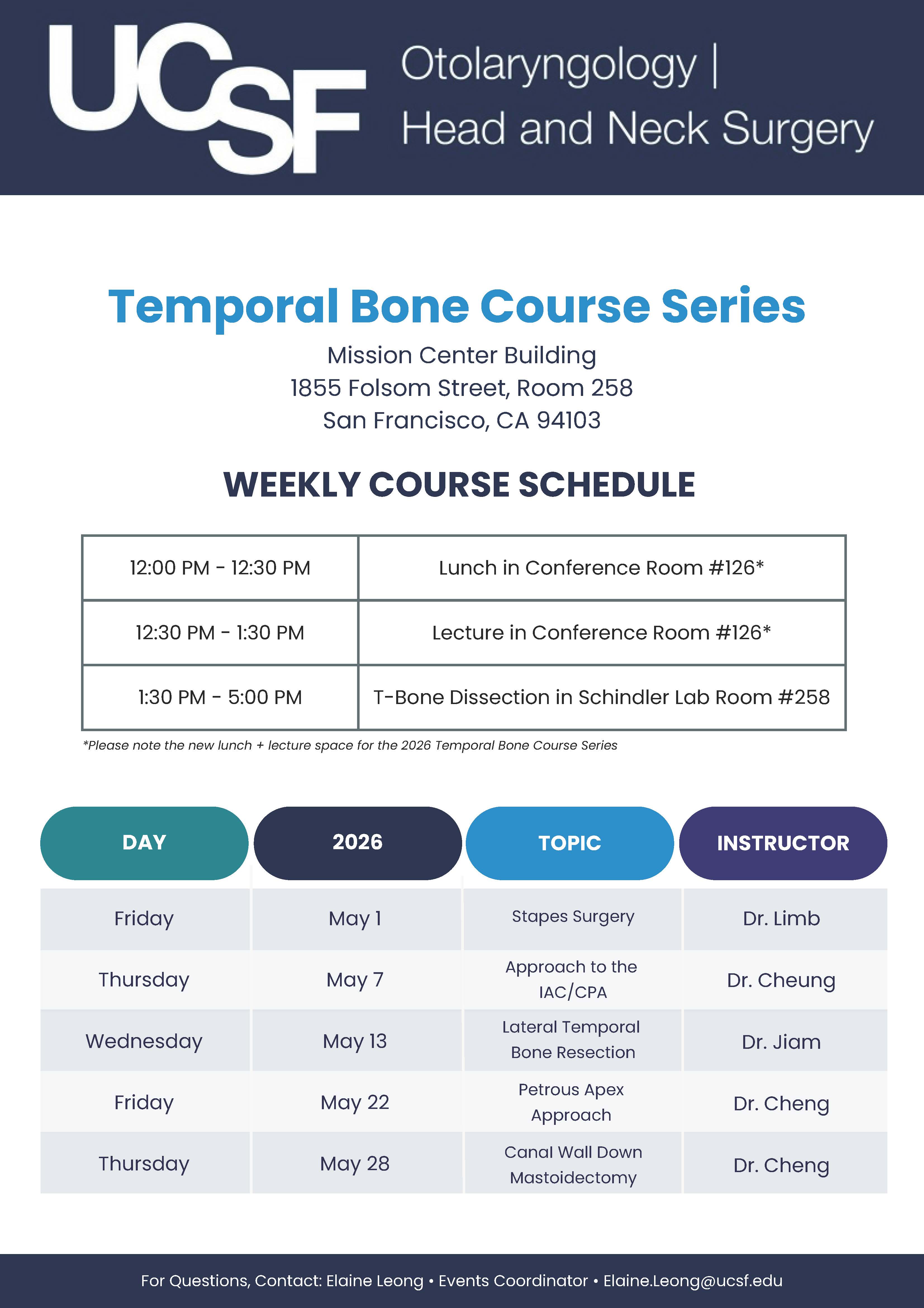 Temporal Bone Course Flyer