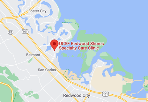 UCSF Health Redwood Shores Specialty Care Clinic map