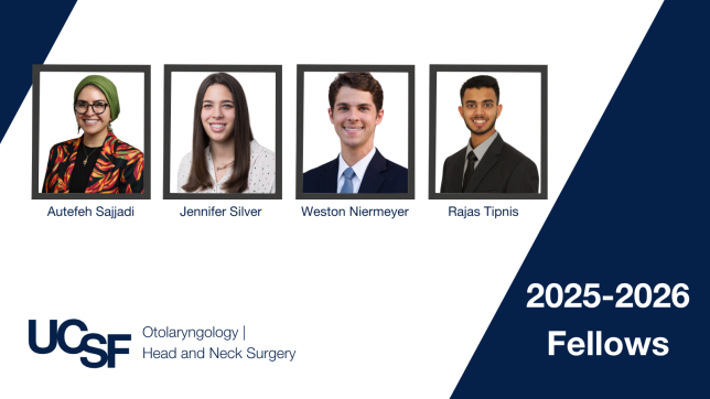 Headshots of 2025-2026 UCSF OHNS fellows